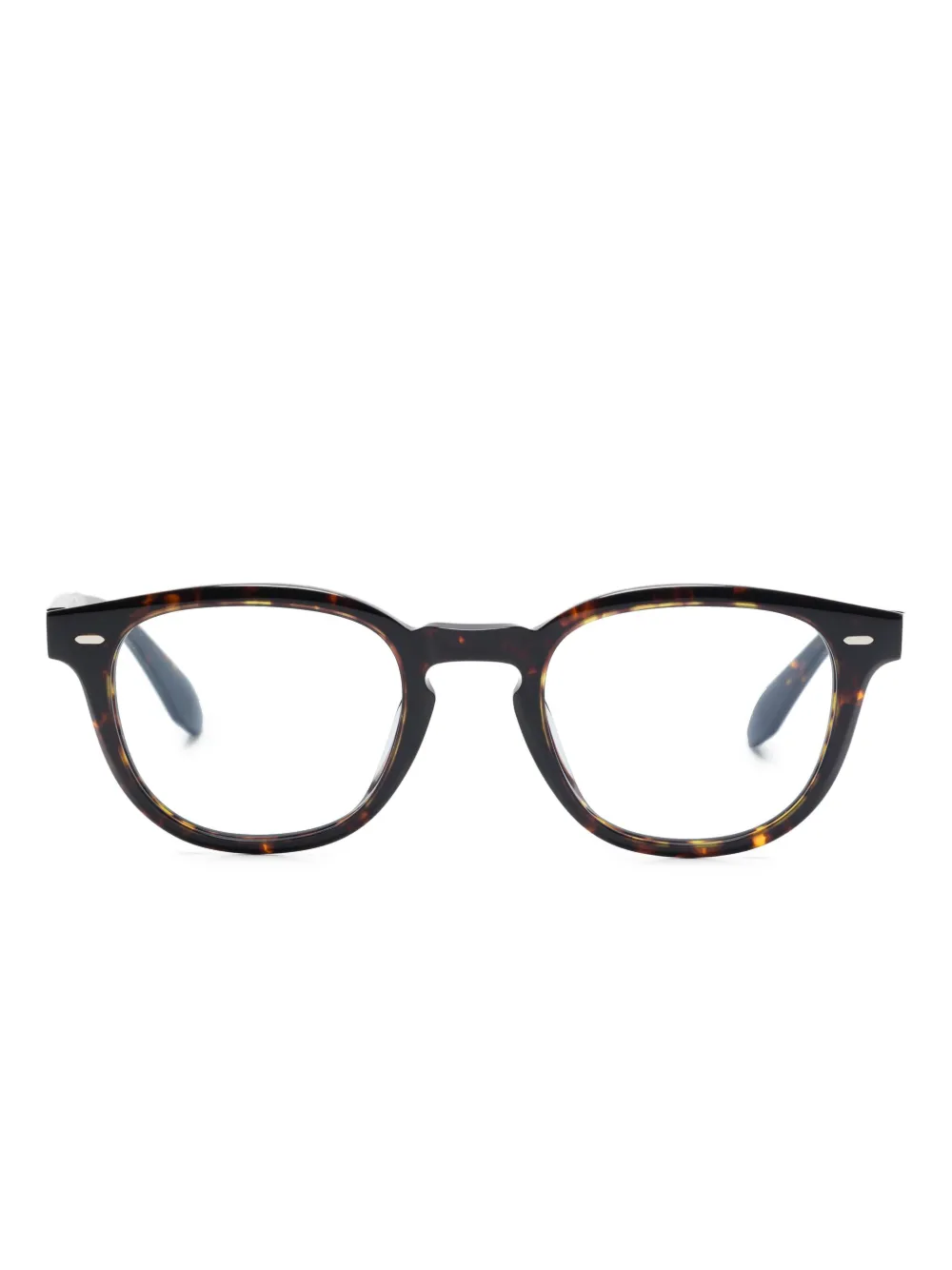Oliver Peoples Occhiali da sole tondi con effetto tartarugato - Marrone