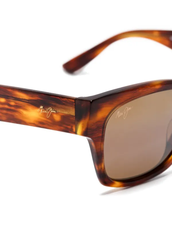 Maui Jim Tortoiseshell rectangle-frame Sunglasses | Brown  display picture 1