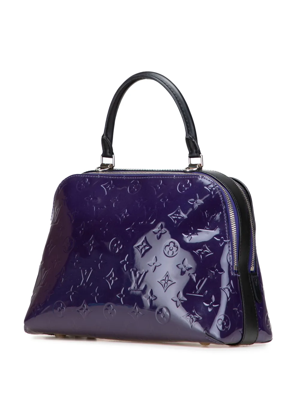 Pre-owned Louis Vuitton 2016 Monogram Vernis Melrose Satchel In Purple
