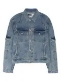 SP5DER flap-pocket denim jacket - Blue