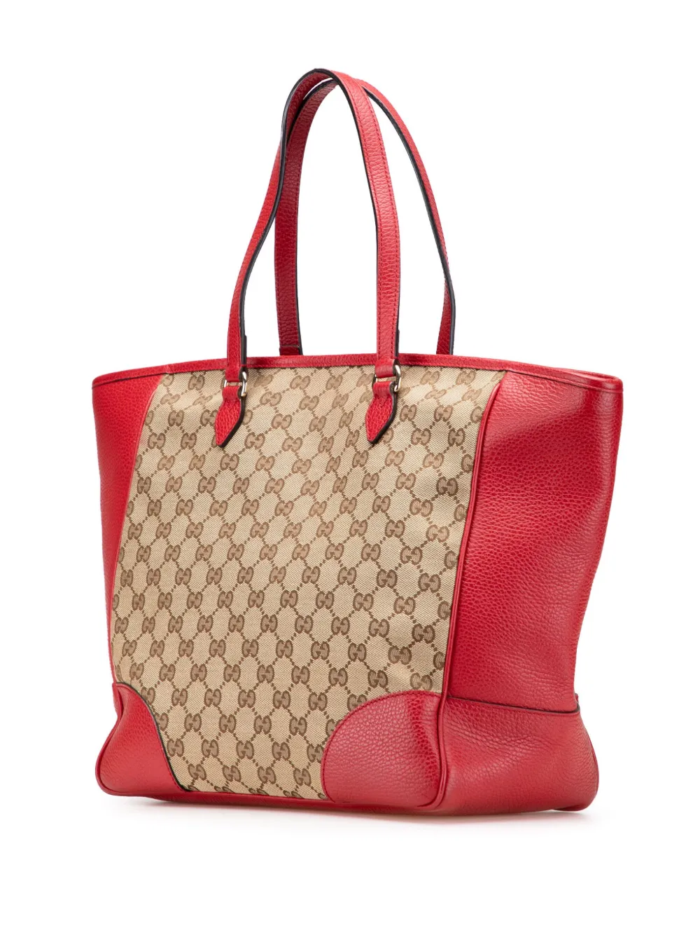 Pre-owned Gucci 2016-2025 Gg Canvas Bree Tote Bag In Brown