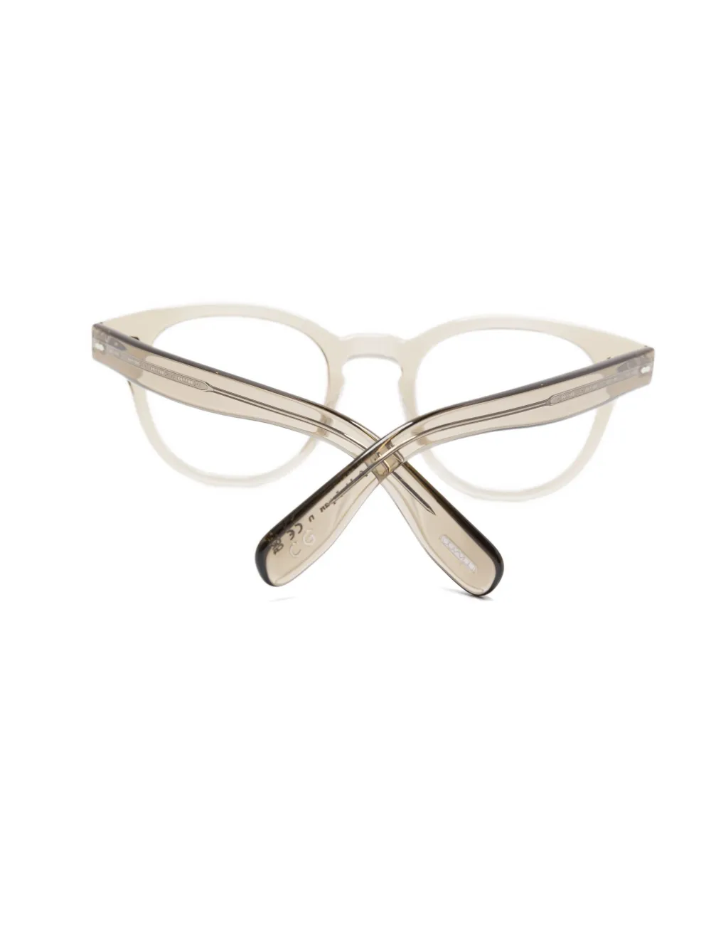 Oliver Peoples Bril met rond montuur Grijs