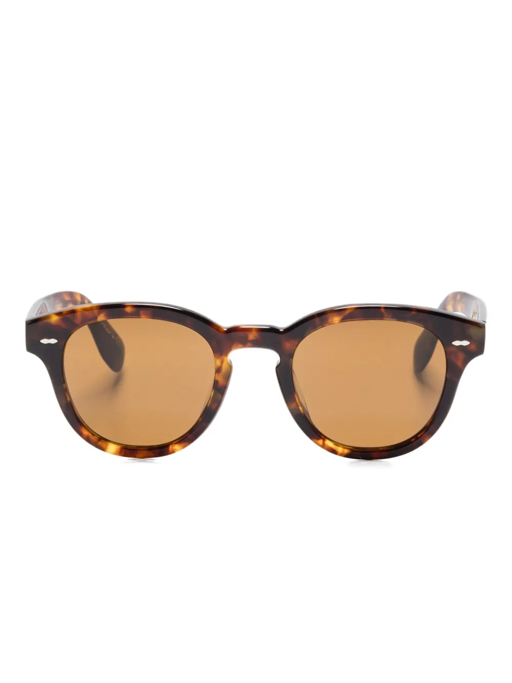 Oliver Peoples round-frame sunglasses - Marrone