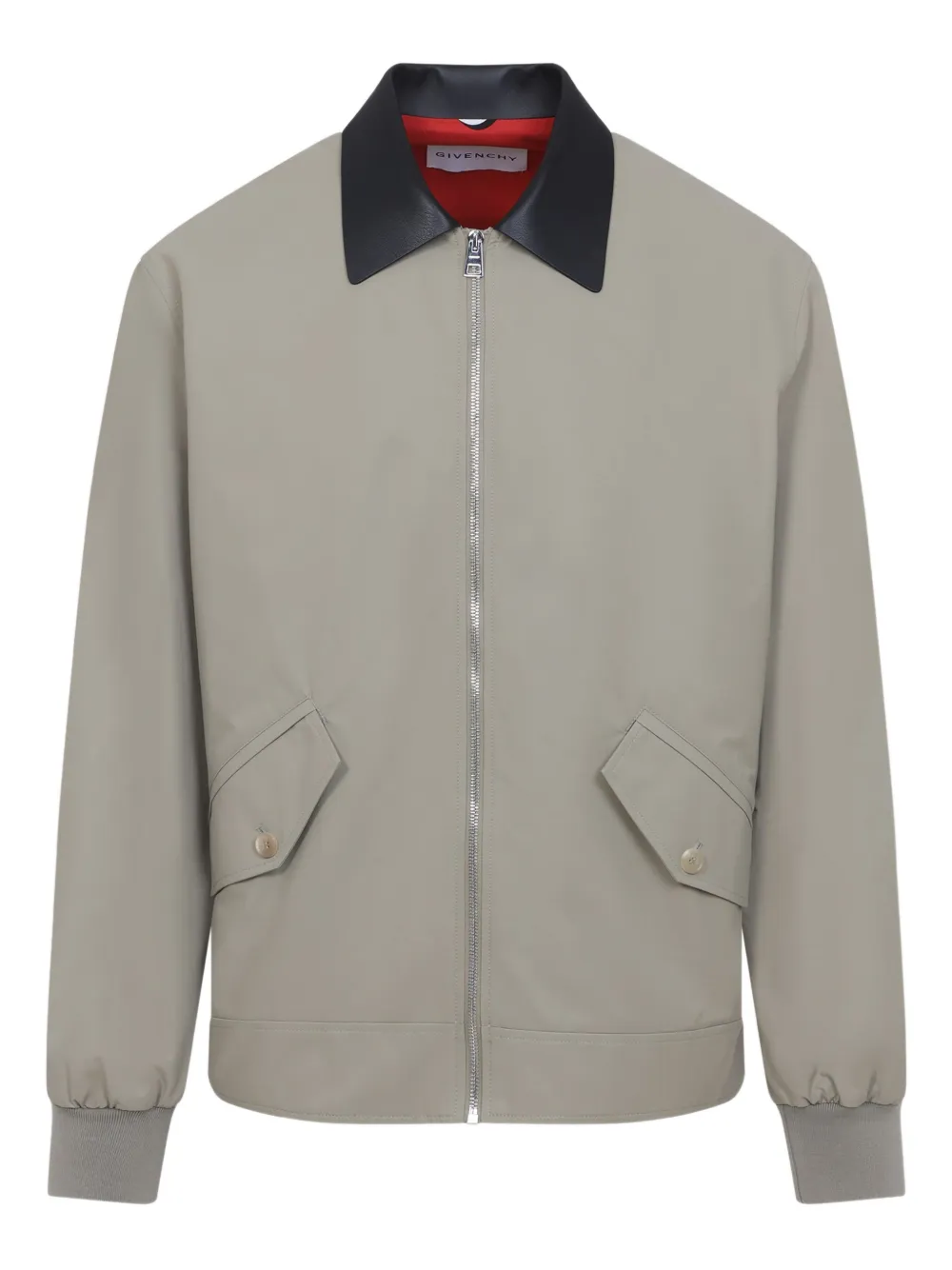 Givenchy Contrast-collar Bomber Jacket In Gray