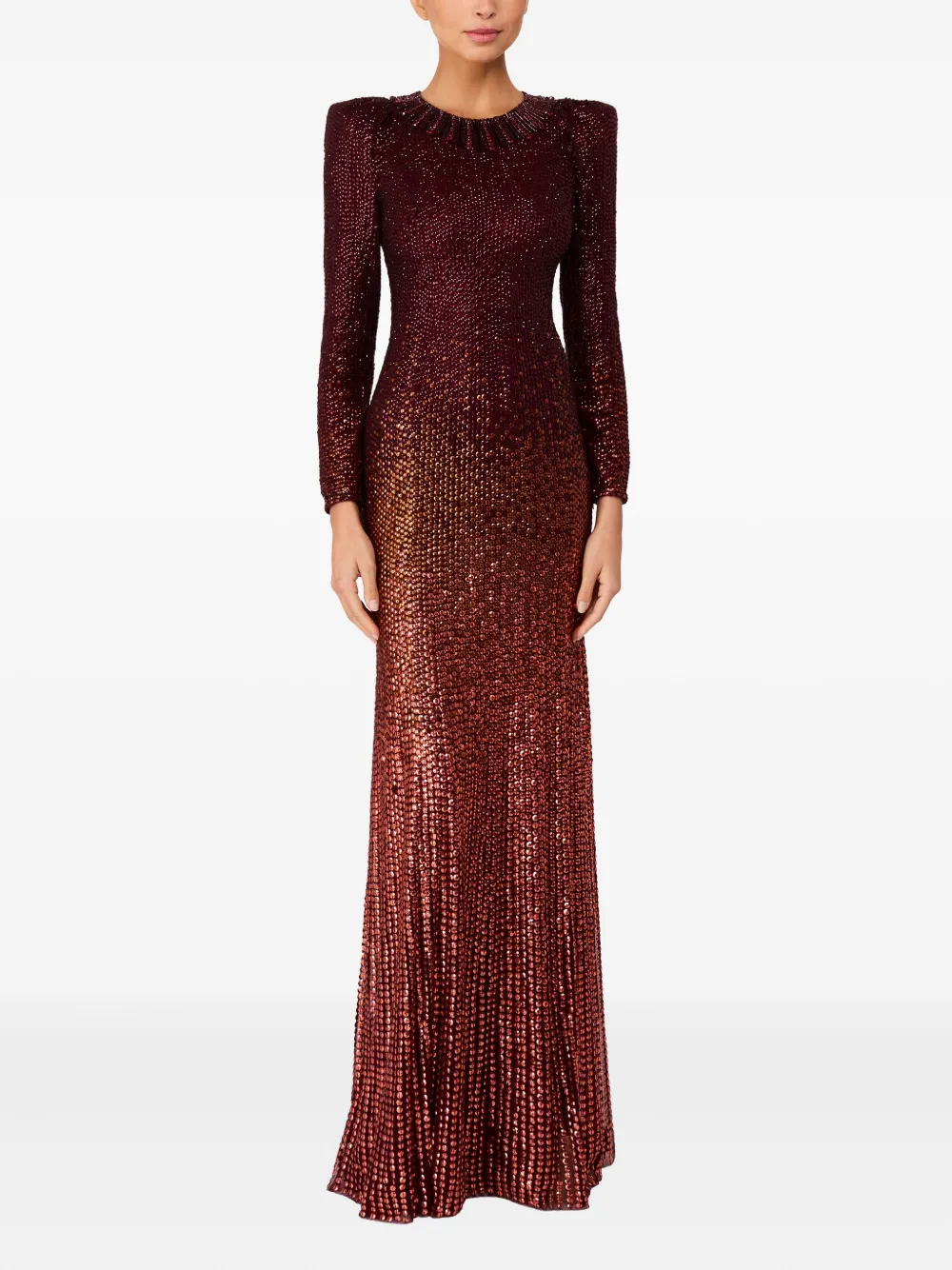 Jenny Packham Juliette avondjurk verfraaid met pailletten - Rood