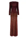 Jenny Packham Juliette sequin-embellished puff-sleeve gown - Red