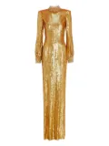 Jenny Packham Opium sequin-embellished high-neck gown - Gold