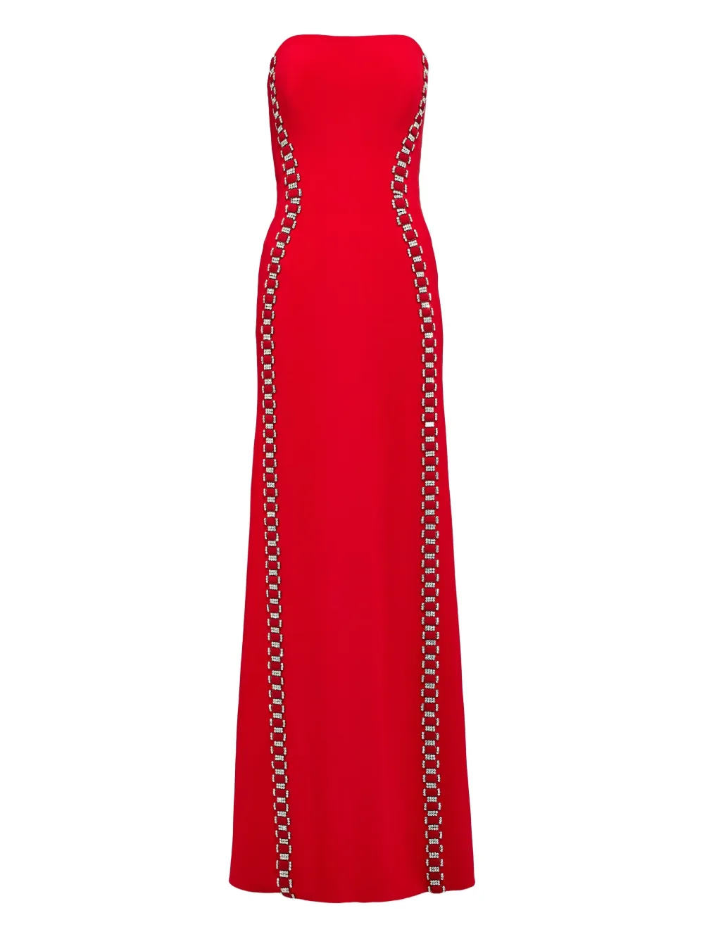 Jenny Packham crystal-embellished strapless maxi dress | Red | Image 1