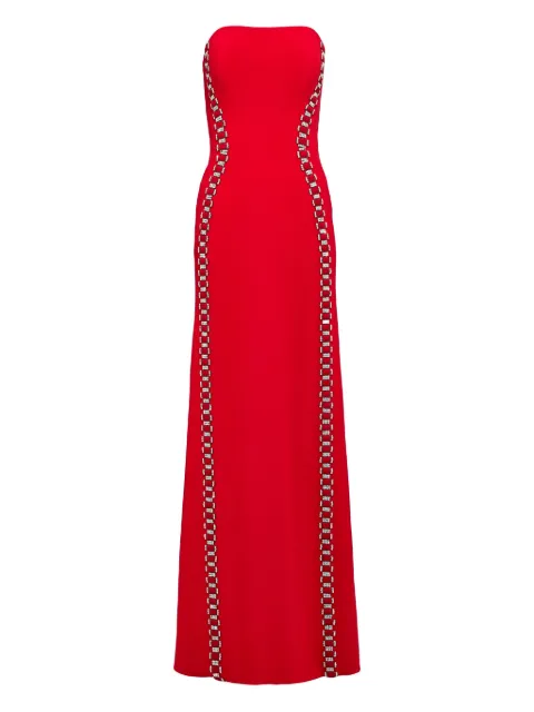 Jenny Packham crystal-embellished strapless maxi dress