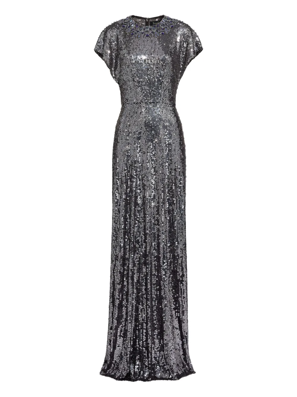 Jenny Packham Maxi-jurk verfraaid met pailletten Grijs