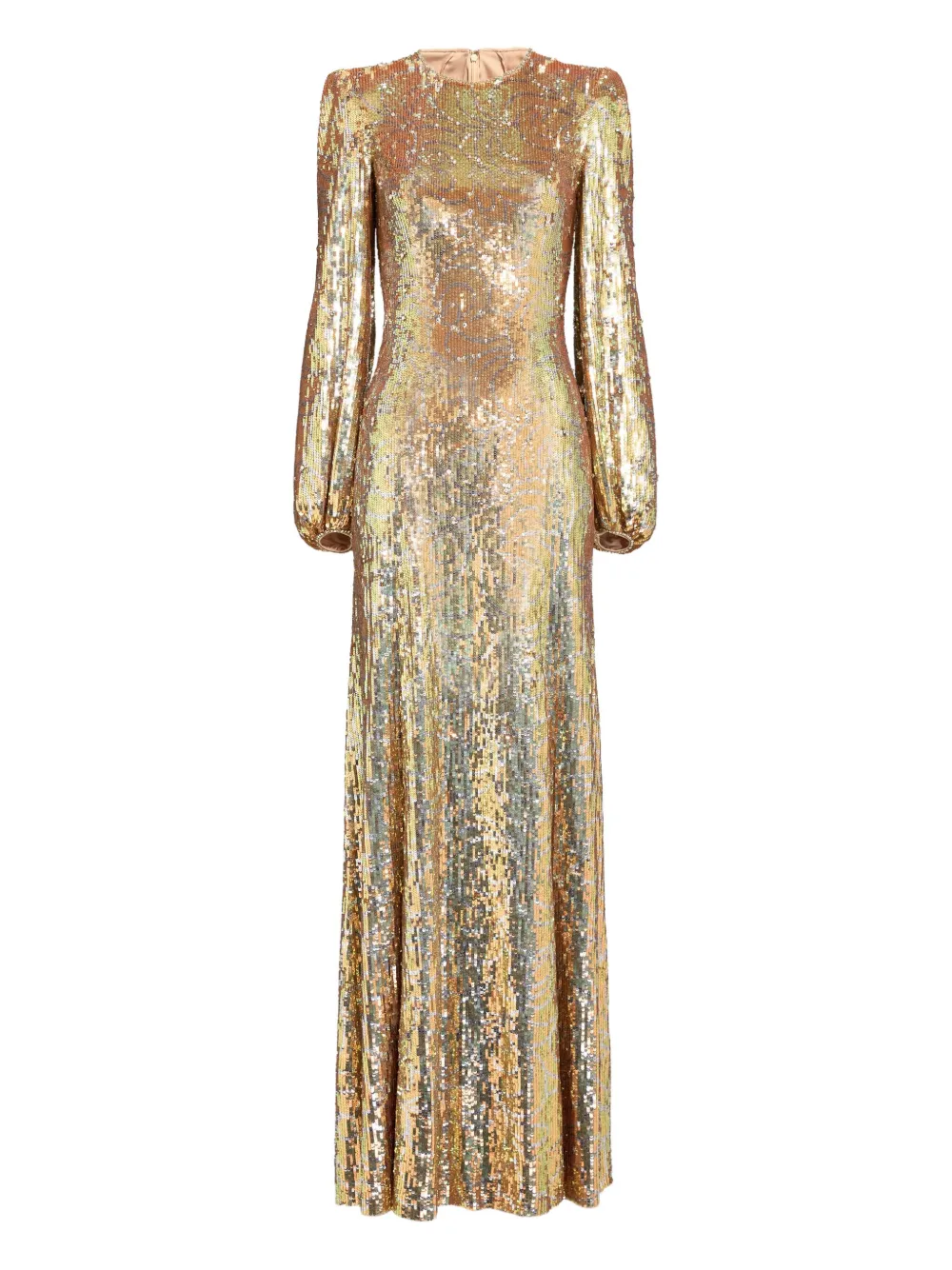 Jenny Packham Abito lungo Paradise con paillettes - Giallo