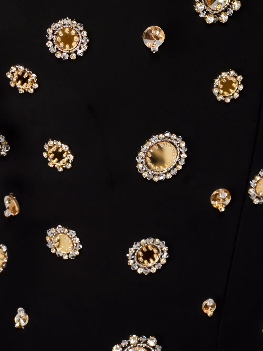 Jenny Packham Maxi-jurk verfraaid met spiegelende schouders Zwart