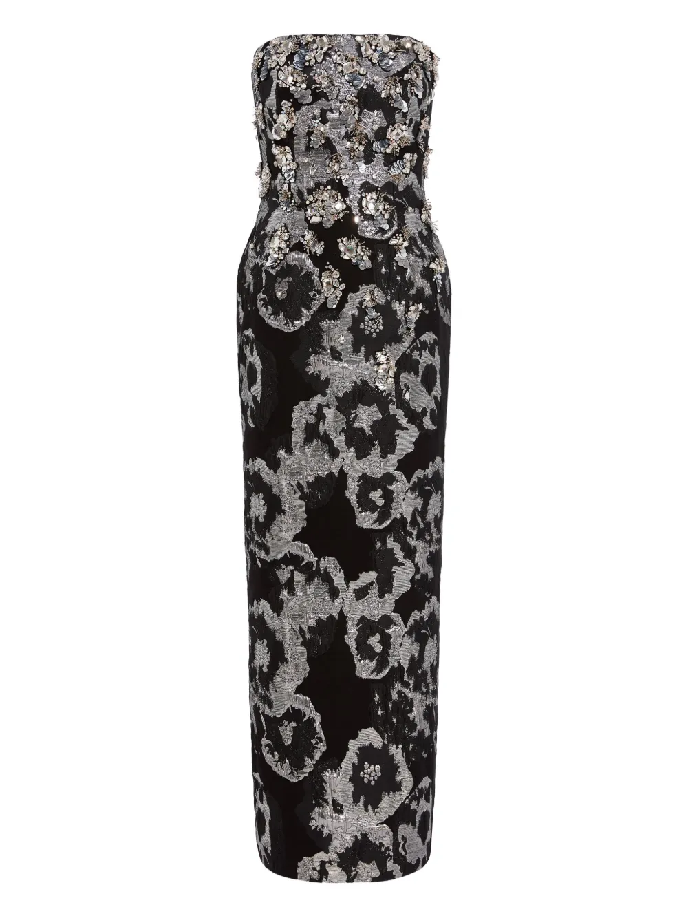 Jenny Packham floral-jacquard maxi dress | Black | Image 1