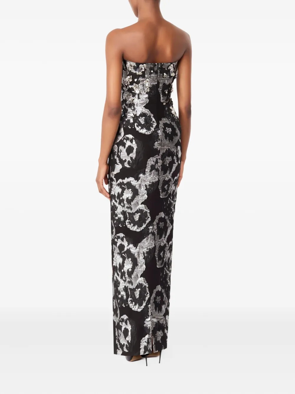 Jenny Packham Maxi-jurk met bloemjacquard Zwart