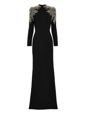 Zuhair Murad rhinestone-embellished Long Dress | Black | FARFETCH
