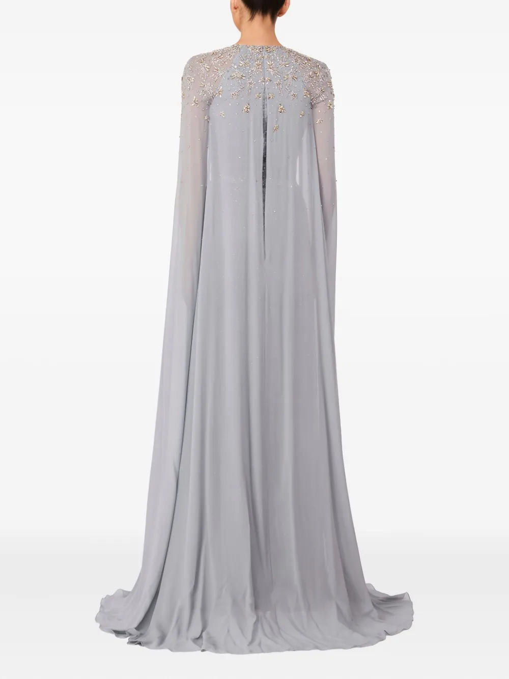 Jenny Packham Moonlight jurk verfraaid met kristallen en cape Grijs