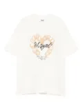 MSGM Kids heart-logo cotton T-shirt - Neutrals