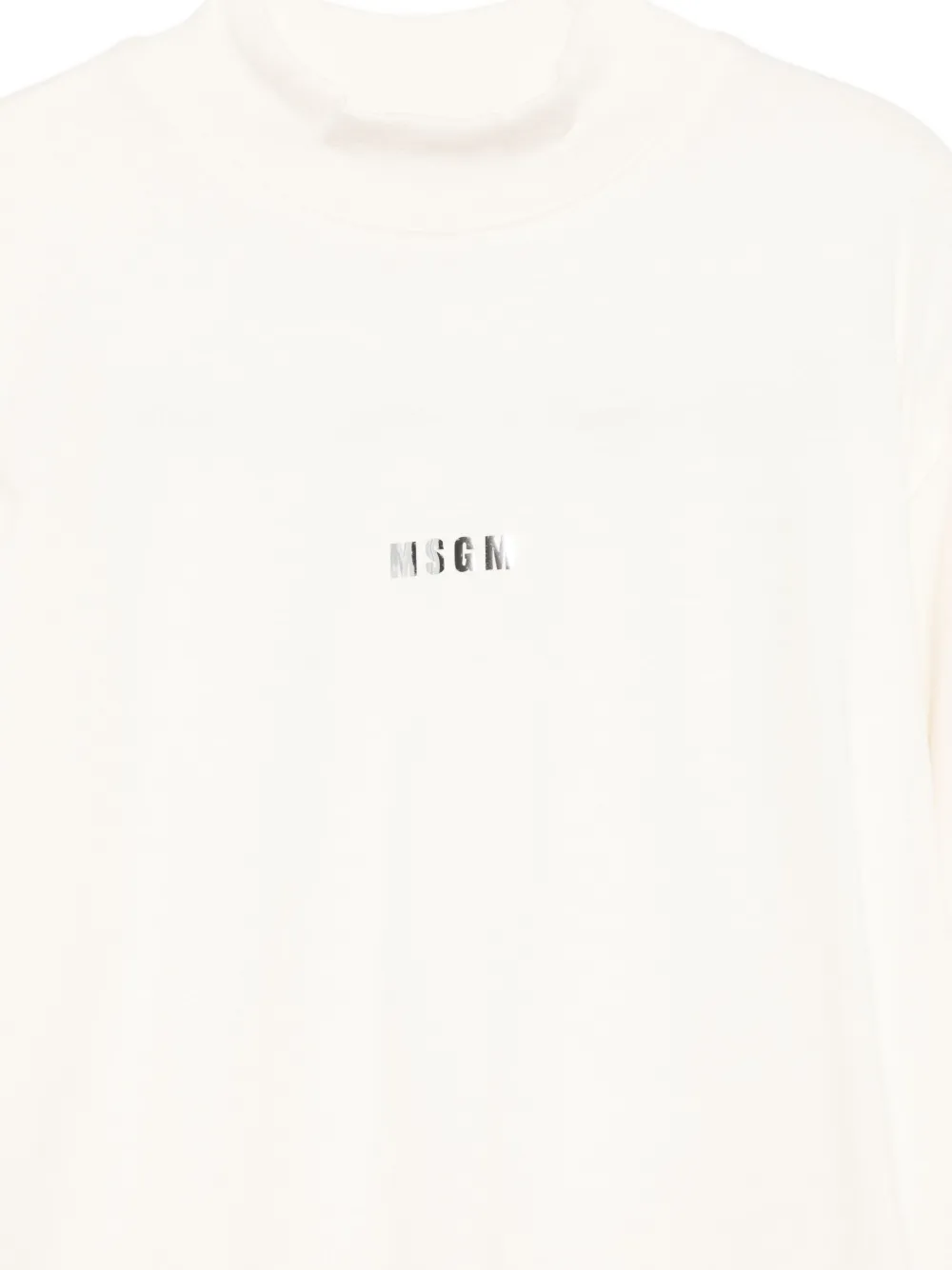 MSGM Kids Top met col en logo Beige
