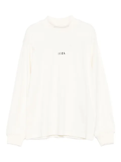 MSGM Kids mock-neck logo top