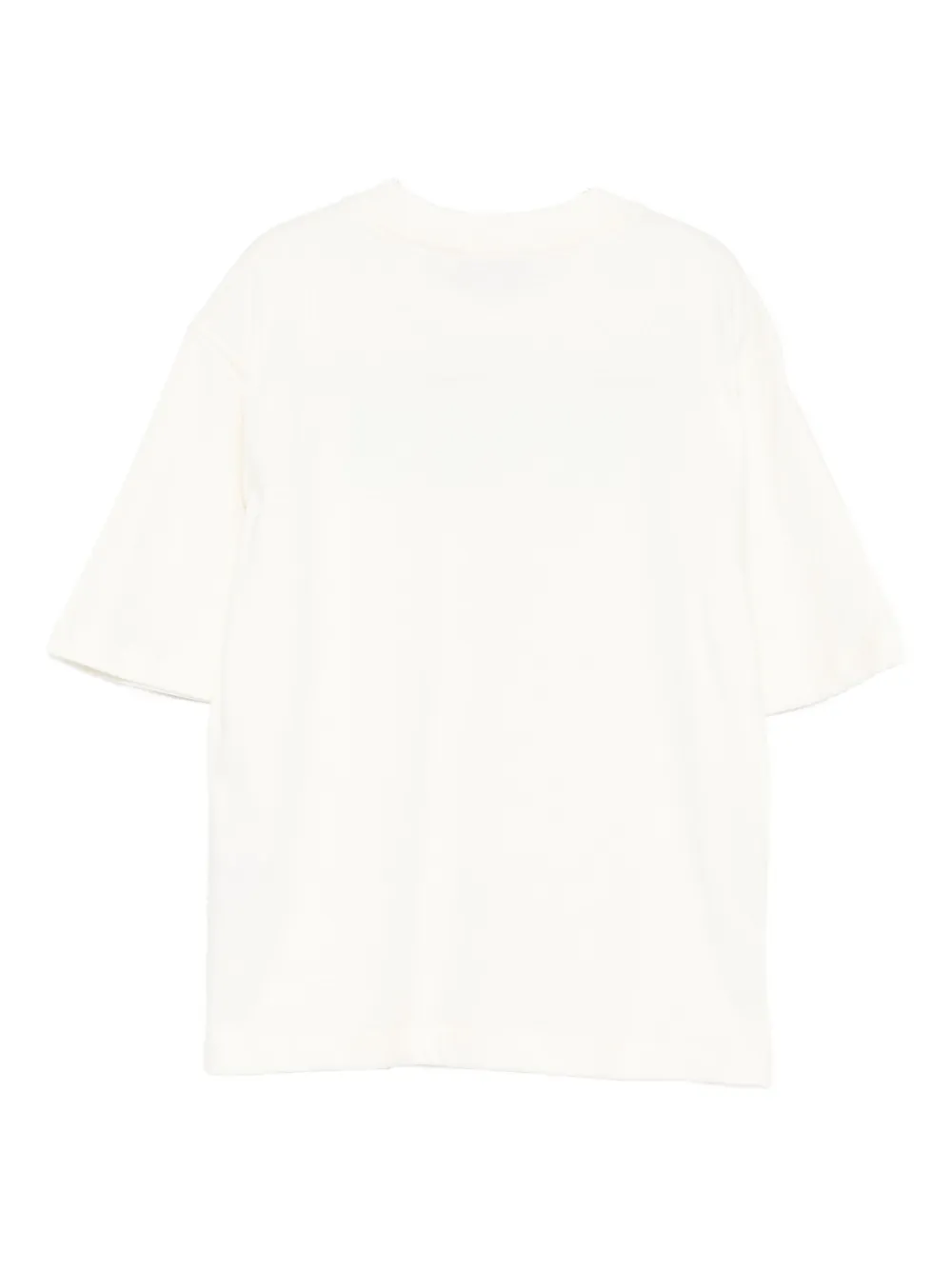 MSGM Kids T-shirt verfraaid met parels en logo Beige
