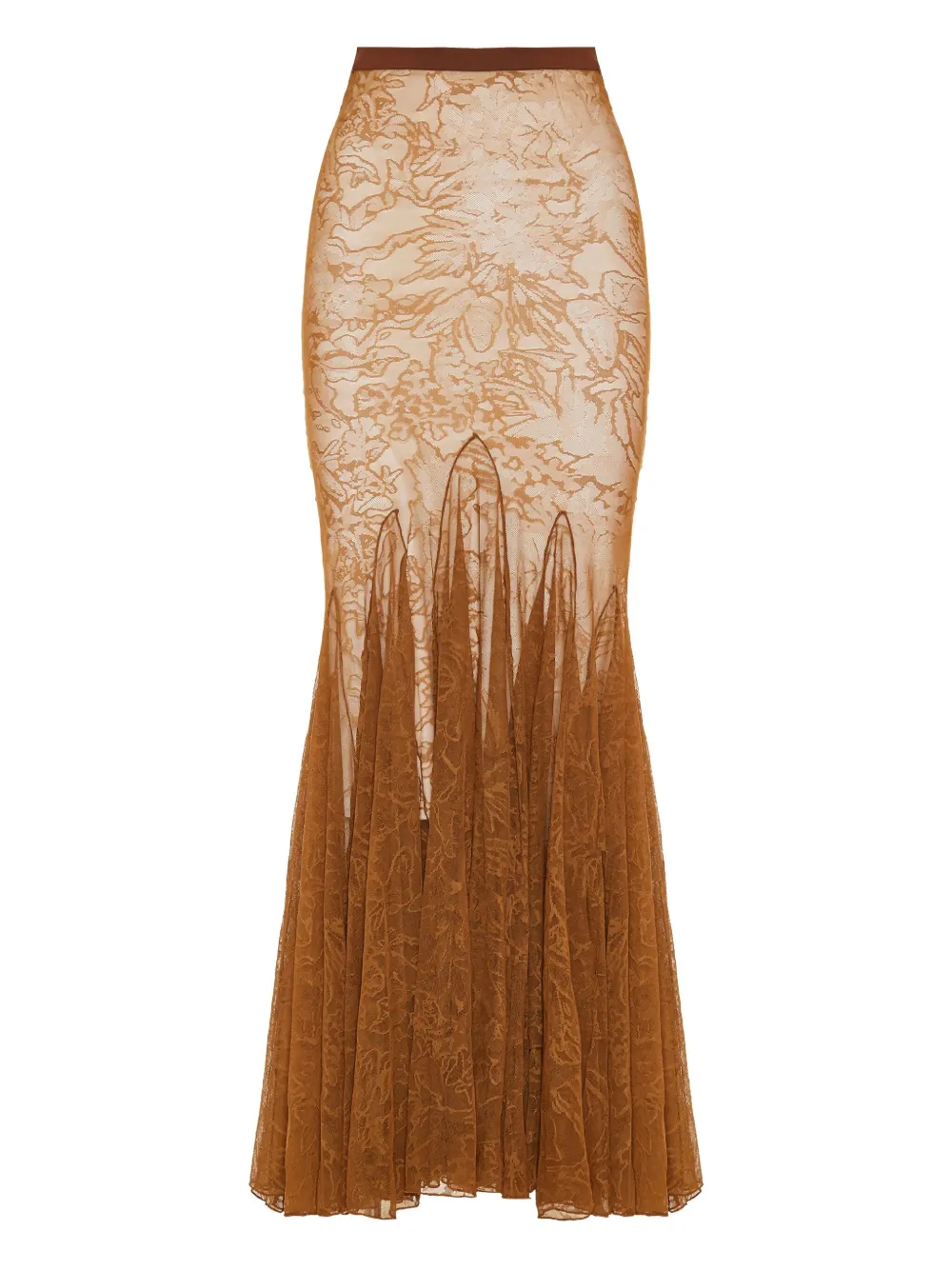 David Koma floral-lace fishtail maxi skirt | بني | Image 1