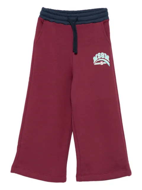 MSGM Kids pantalones con cordones y logo