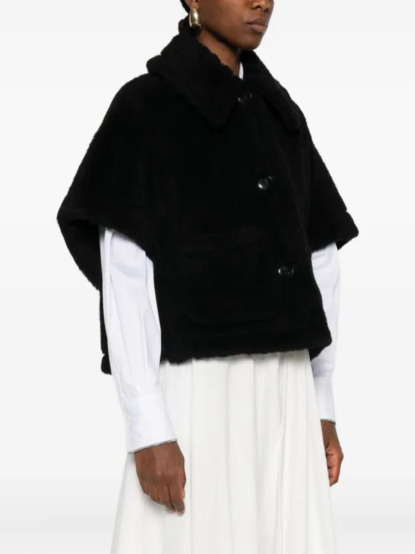 Max Mara テディベア ケープ | ブラック | FARFETCH JP
