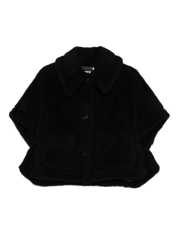 Max Mara テディベア ケープ | ブラック | FARFETCH JP