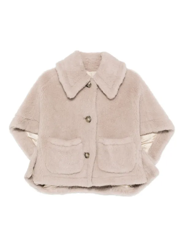 Max Mara テディベア ケープ | ピンク | FARFETCH JP
