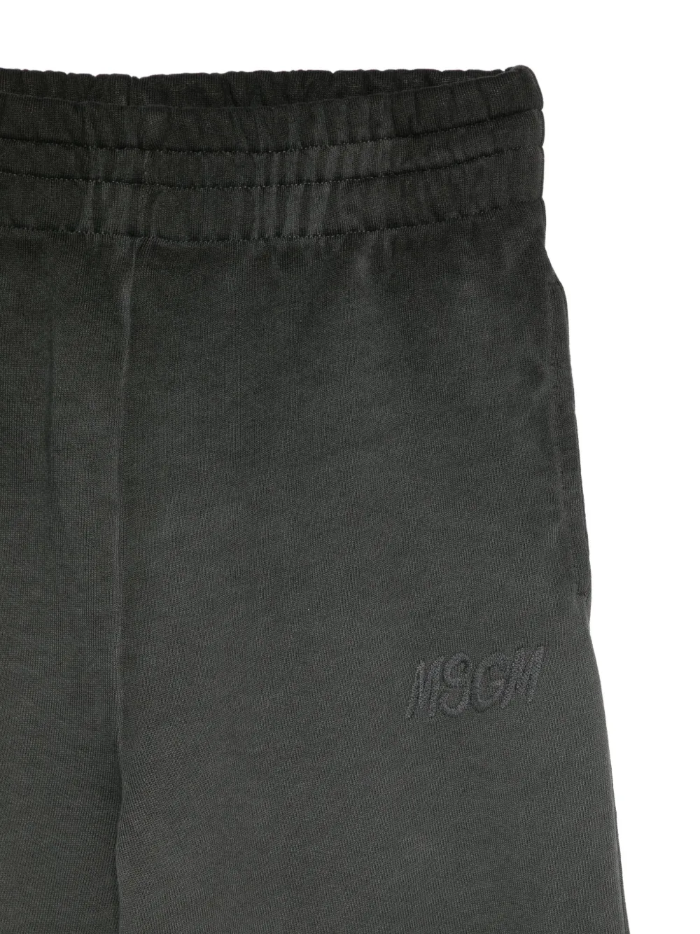 MSGM Kids Broek met wijde pijpen en geborduurd logo Grijs