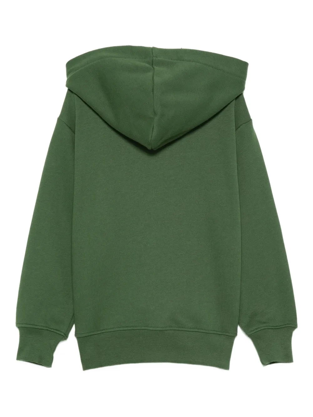 Msgm Logo-print Hoodie In Green