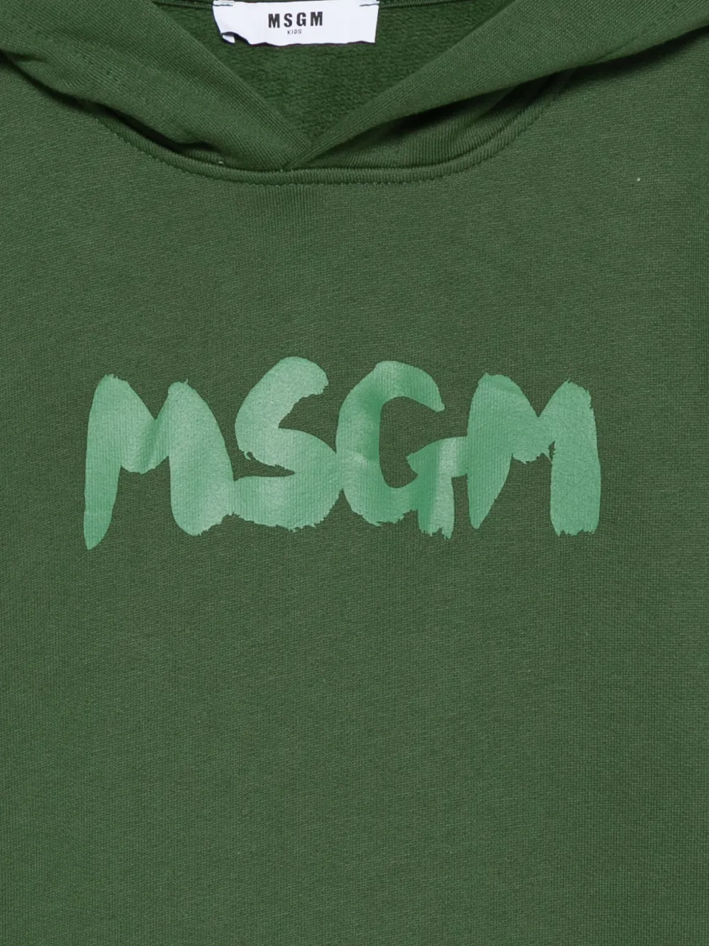 MSGM Kids Hoodie met logoprint Groen