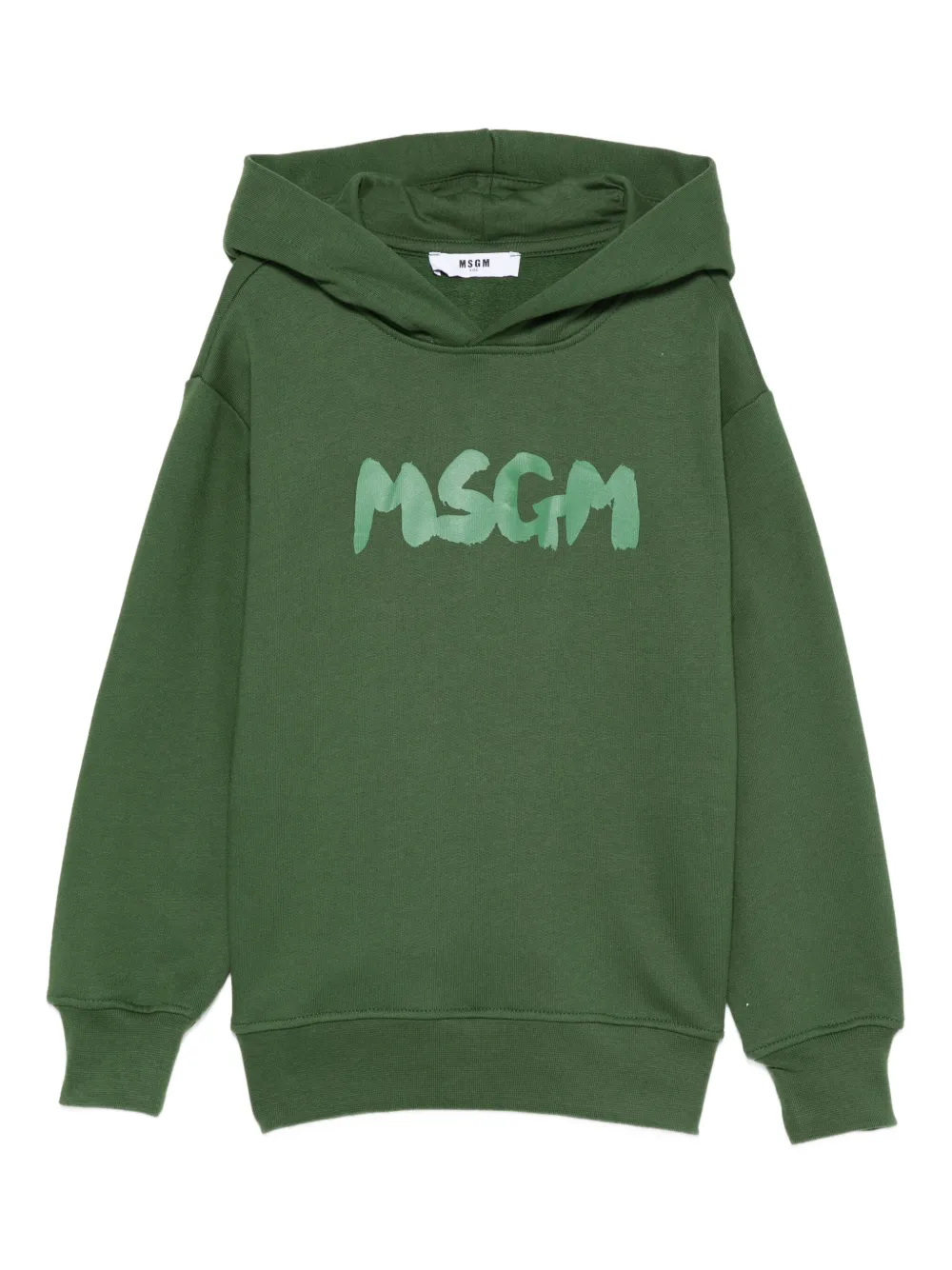 MSGM Kids Hoodie met logoprint Groen