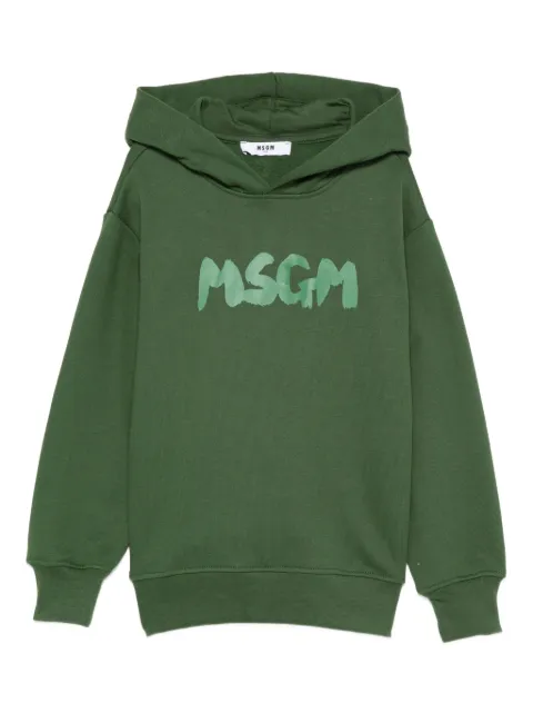 MSGM Kids logo-print hoodie