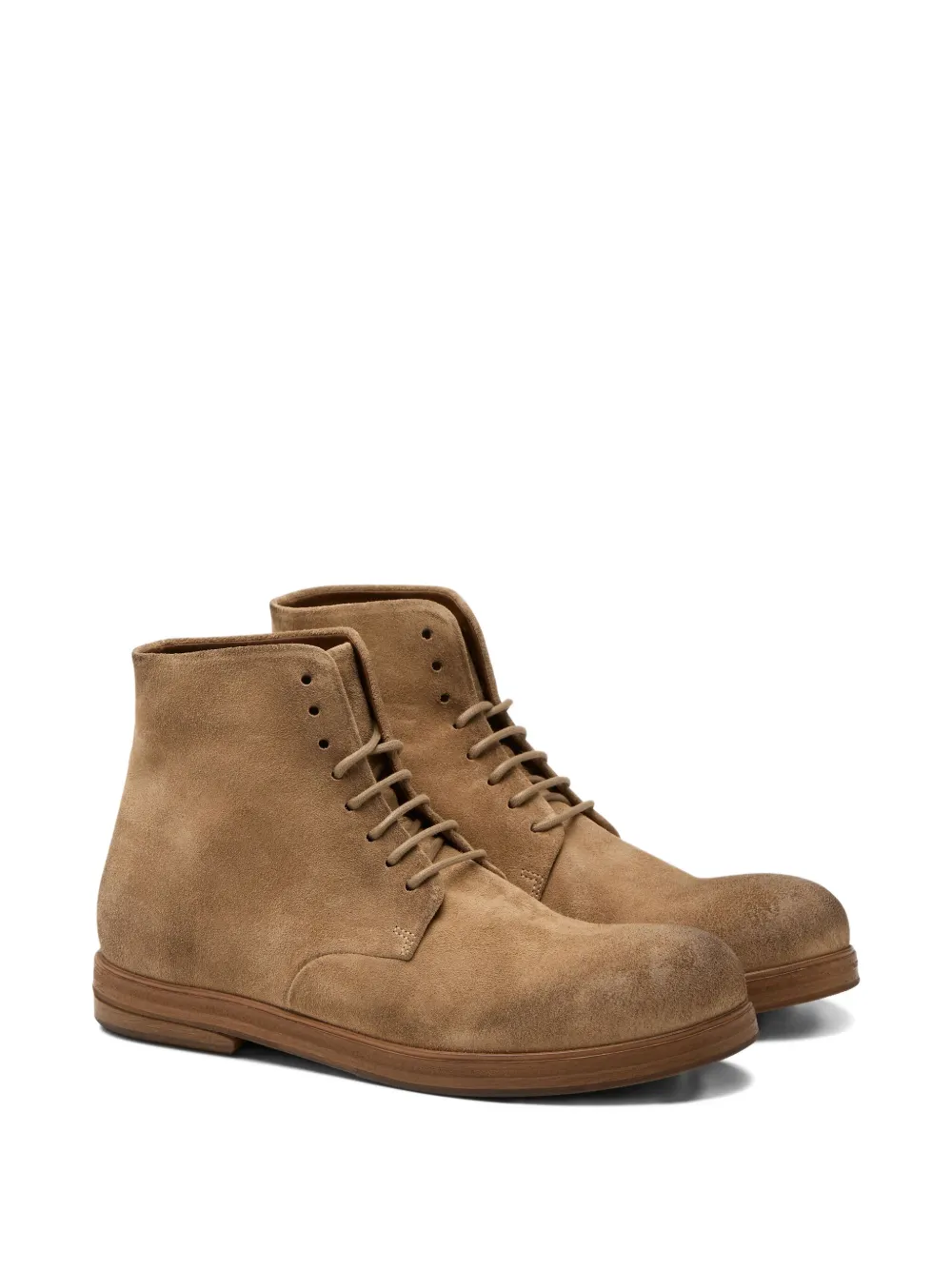 Marsèll Zucca Zeppa lace-up suede boots Brown