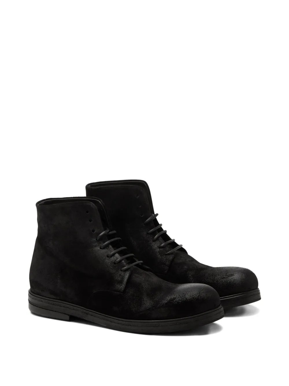 Marsèll Zucca Zeppa lace-up suede boots Black