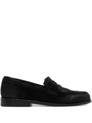 Rick Owens レザーストラップ ローファー | ブラック | FARFETCH JP