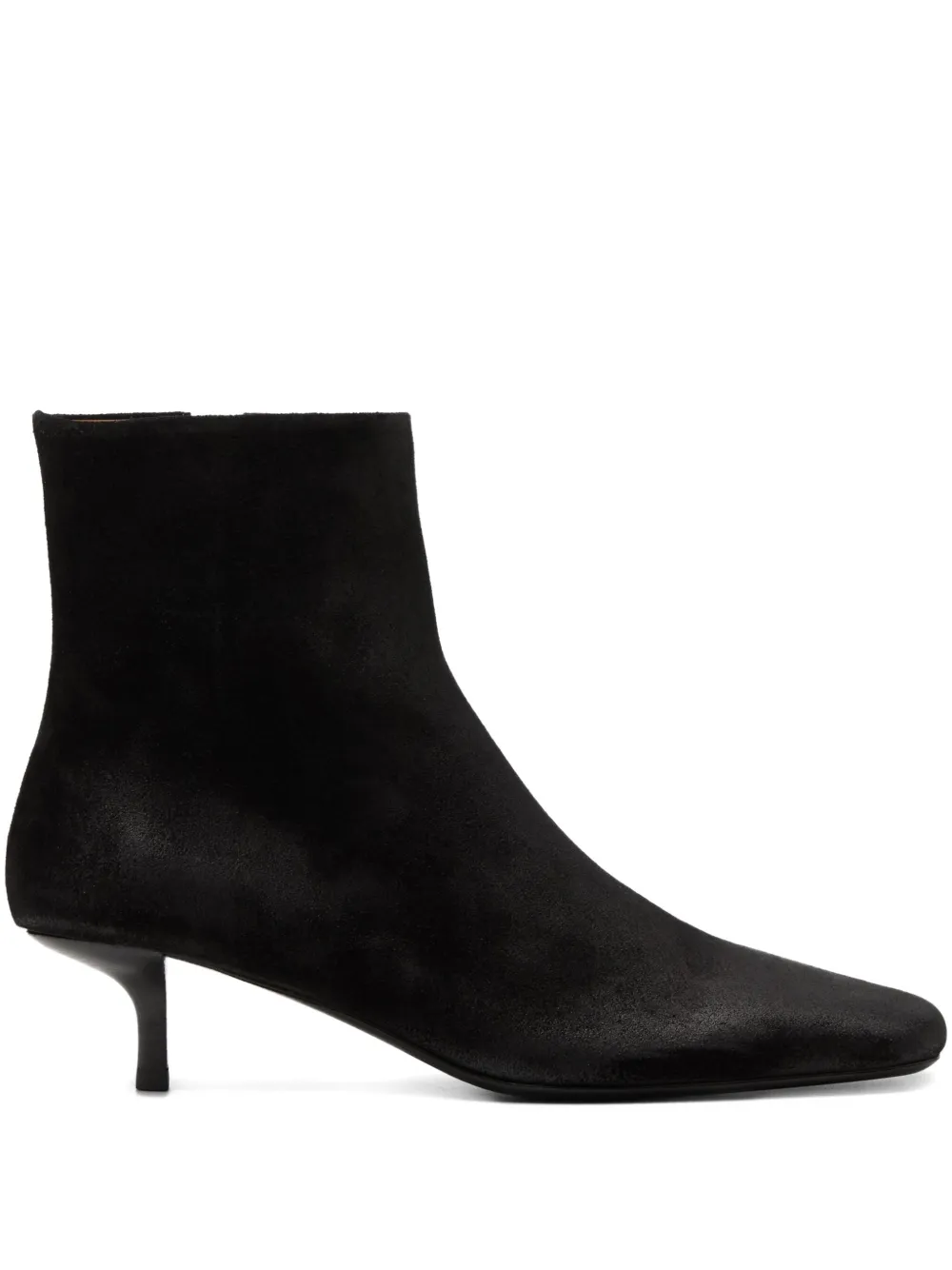 Marsèll Spazzola Kitten-heel Suede Boots In Black