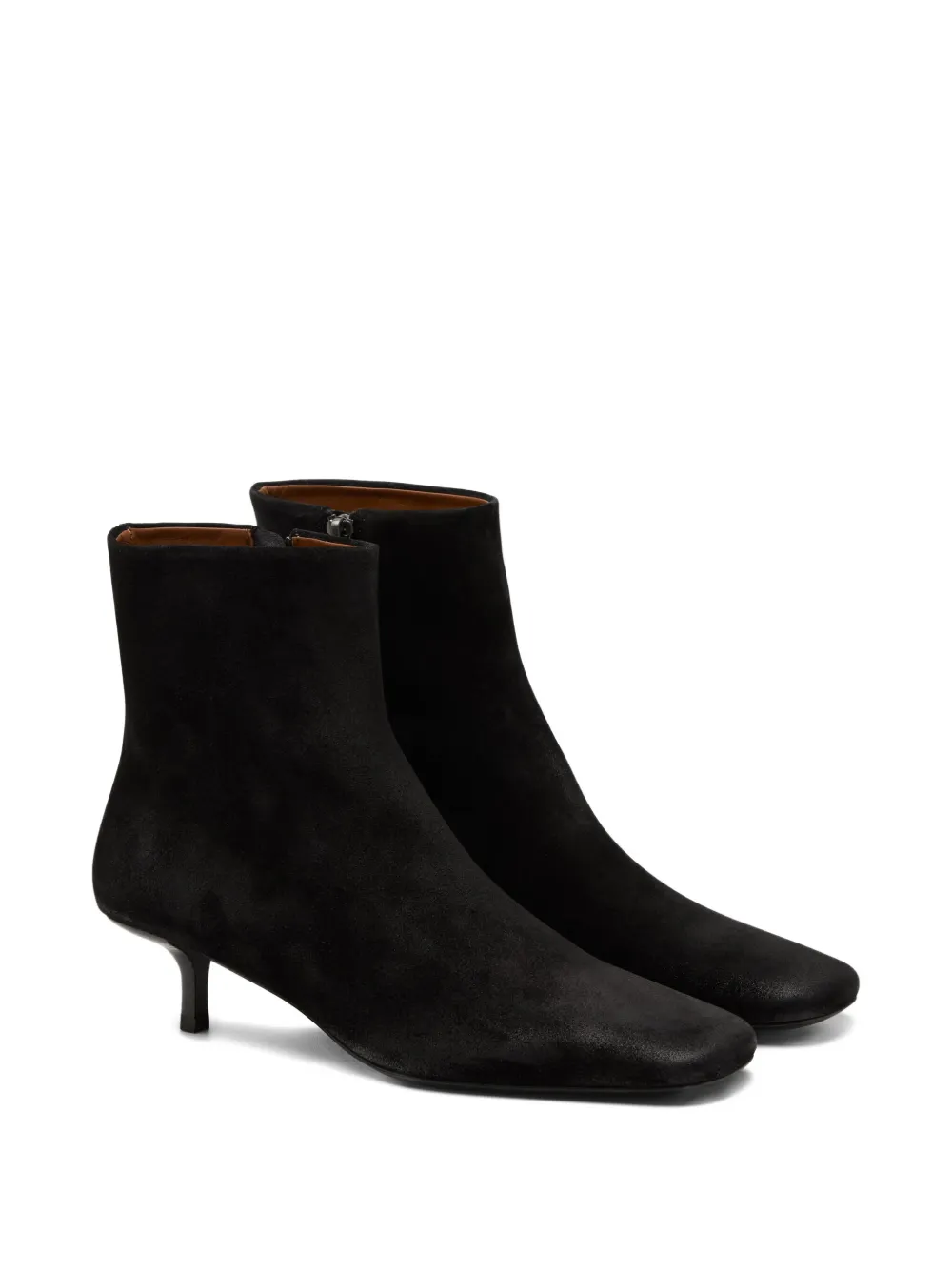 Marsèll Spazzola Kitten-heel Suede Boots In Black