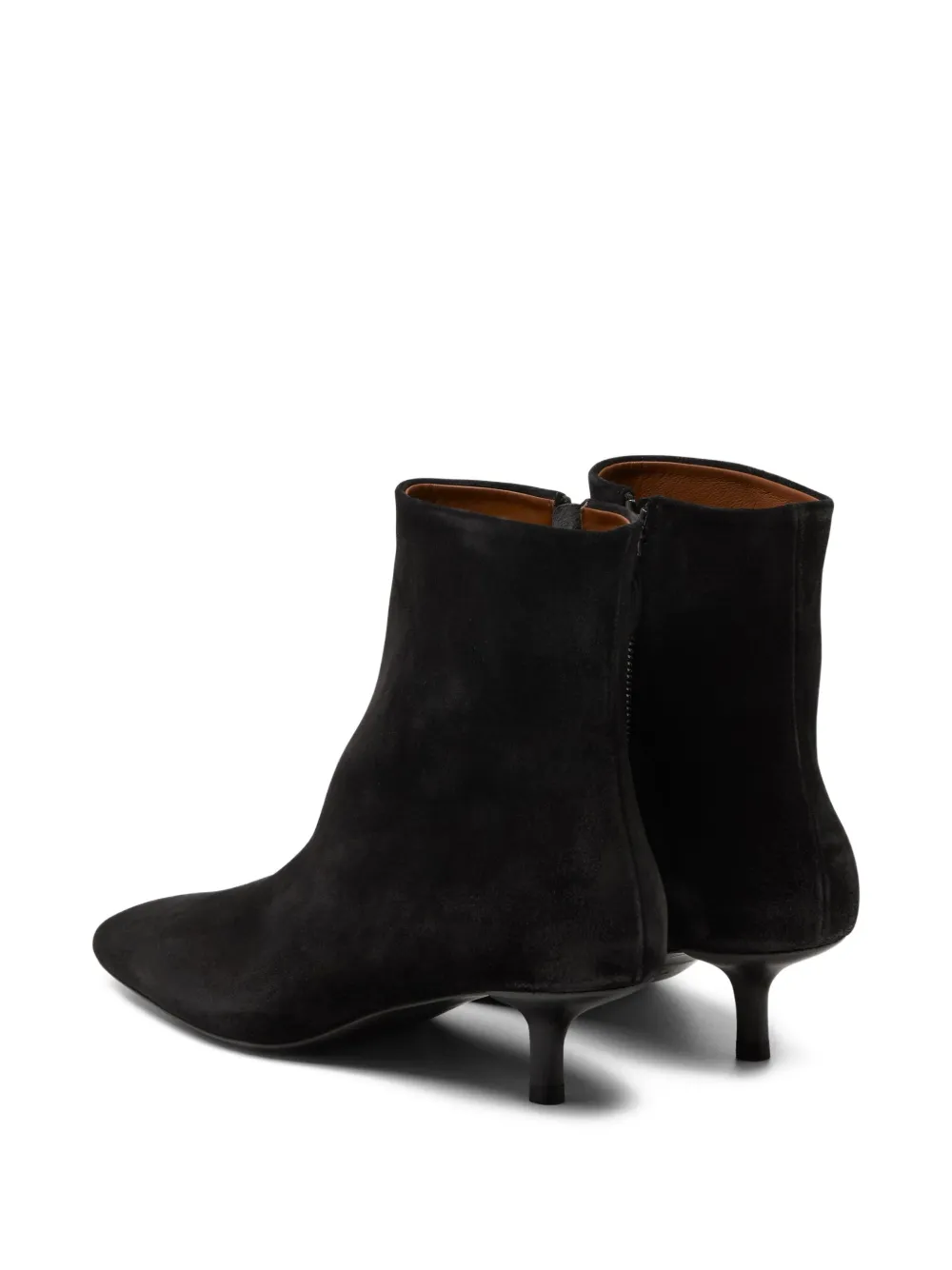 Marsèll Spazzola Kitten-heel Suede Boots In Black