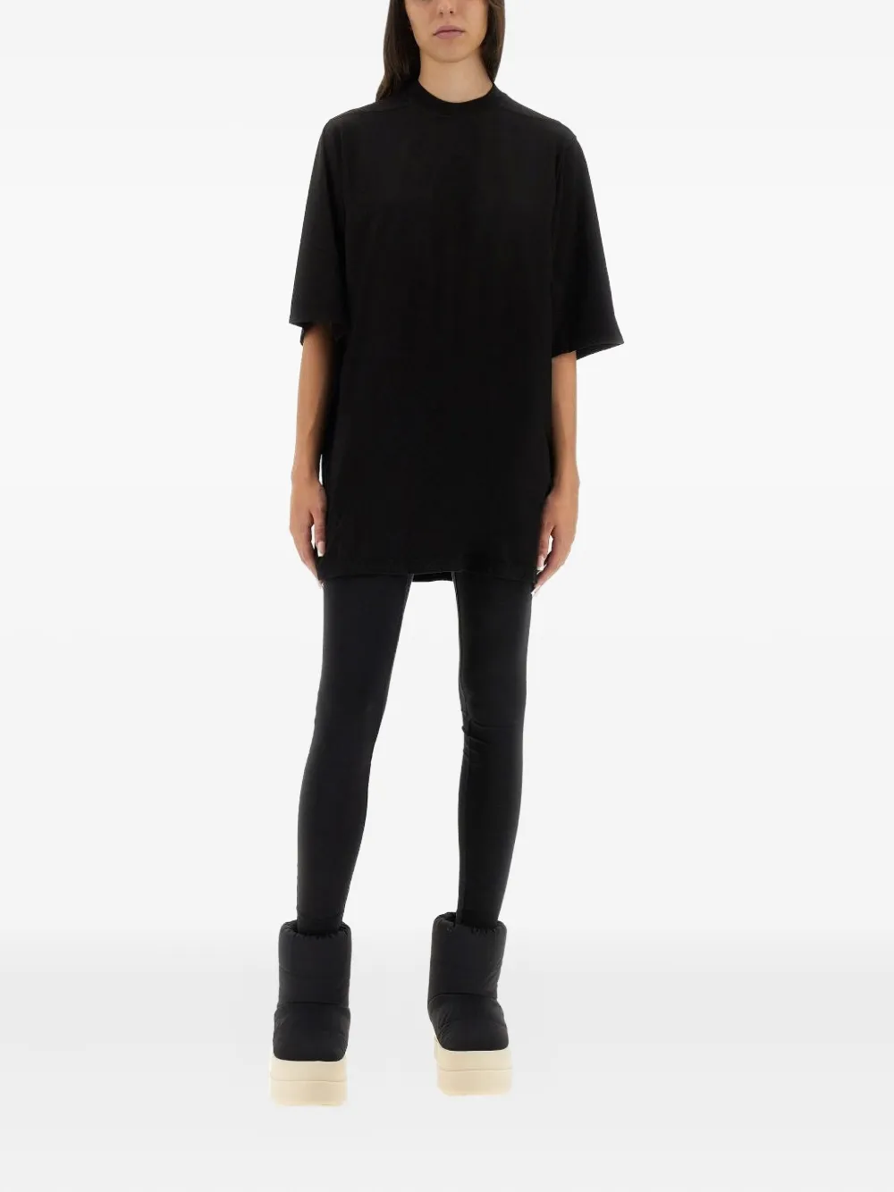 Rick Owens Drkshdw Jumbo Ss Cotton T-shirt In Black