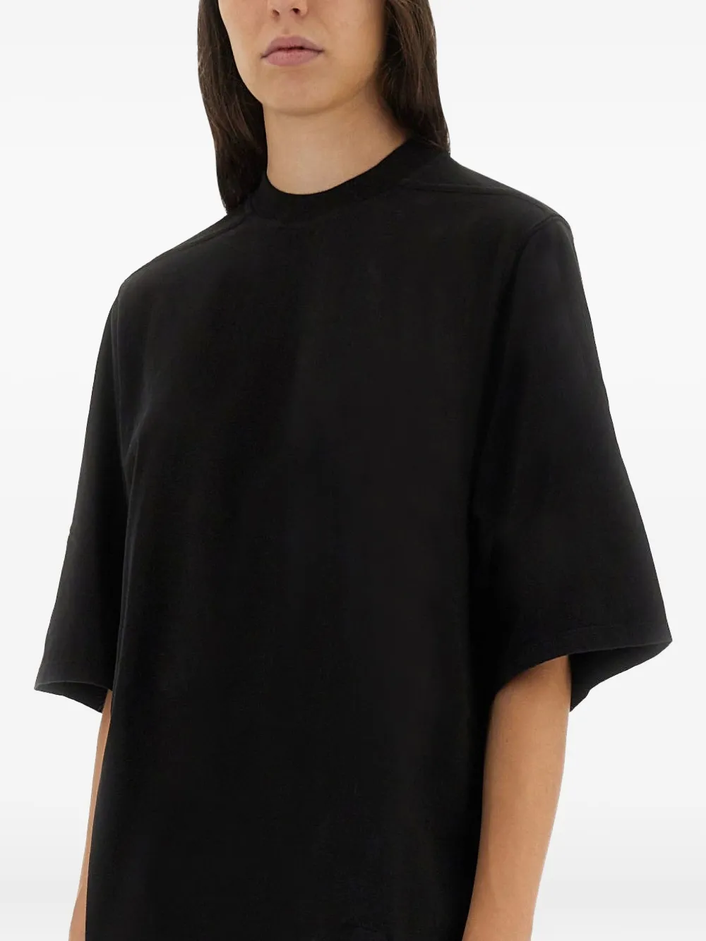Rick Owens Drkshdw Jumbo Ss Cotton T-shirt In Black