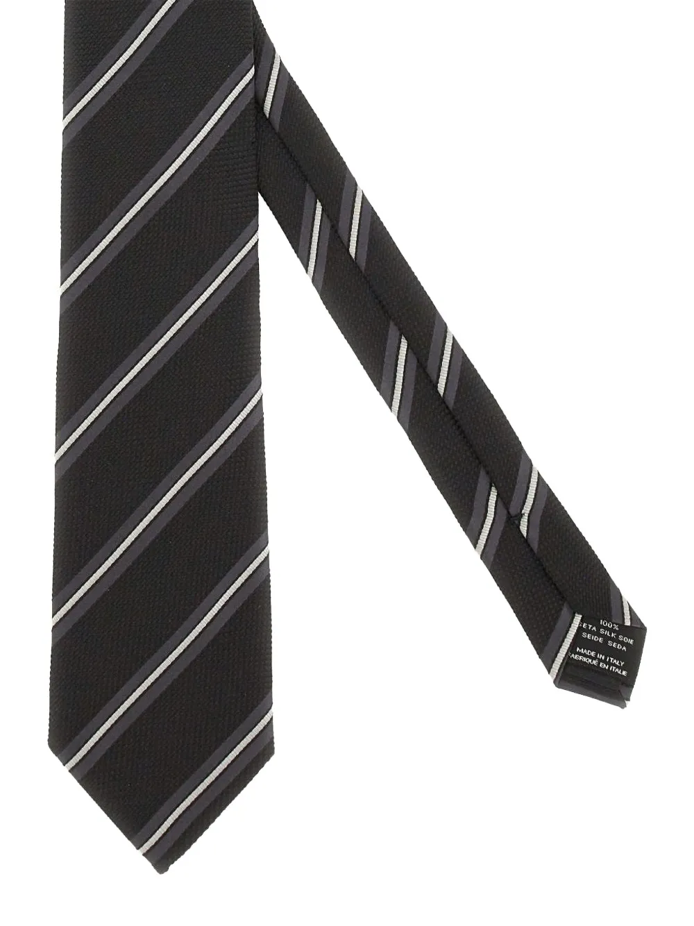 TOM FORD striped tie - Zwart