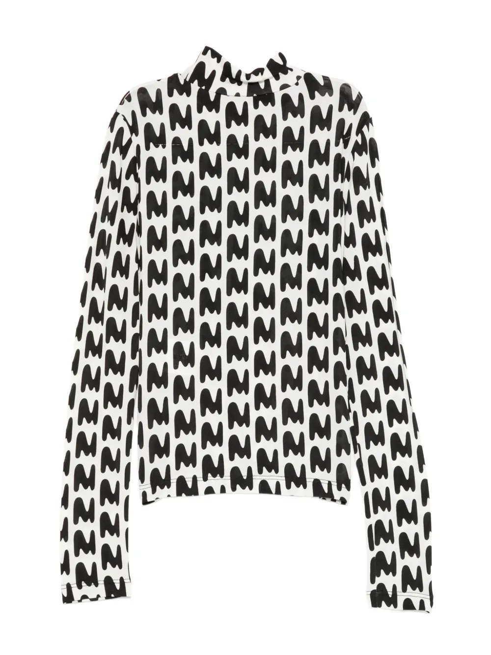 MSGM Kids T-shirt met abstracte print en hoge hals Wit