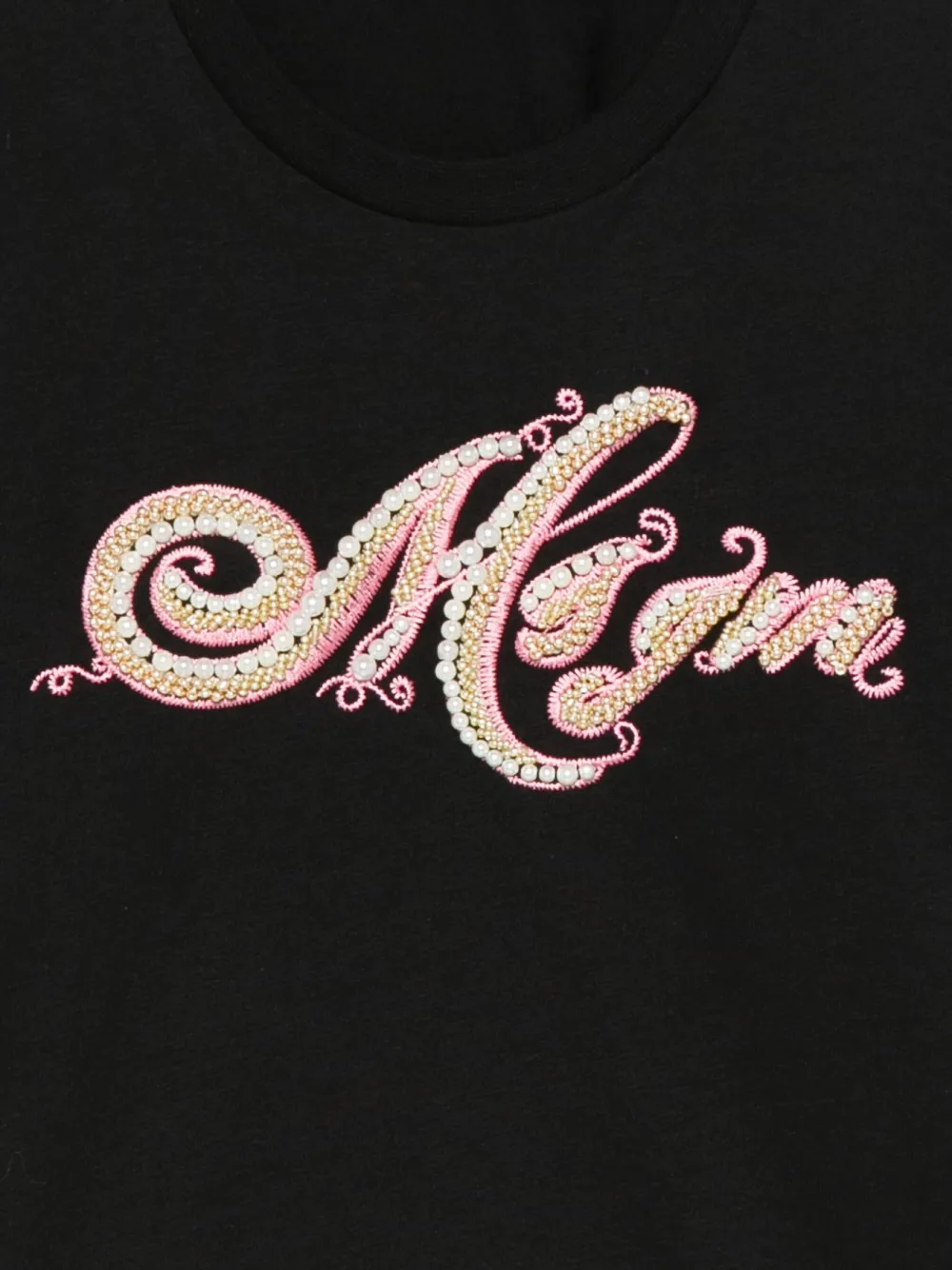 MSGM Kids T-shirt verfraaid met kralen Zwart