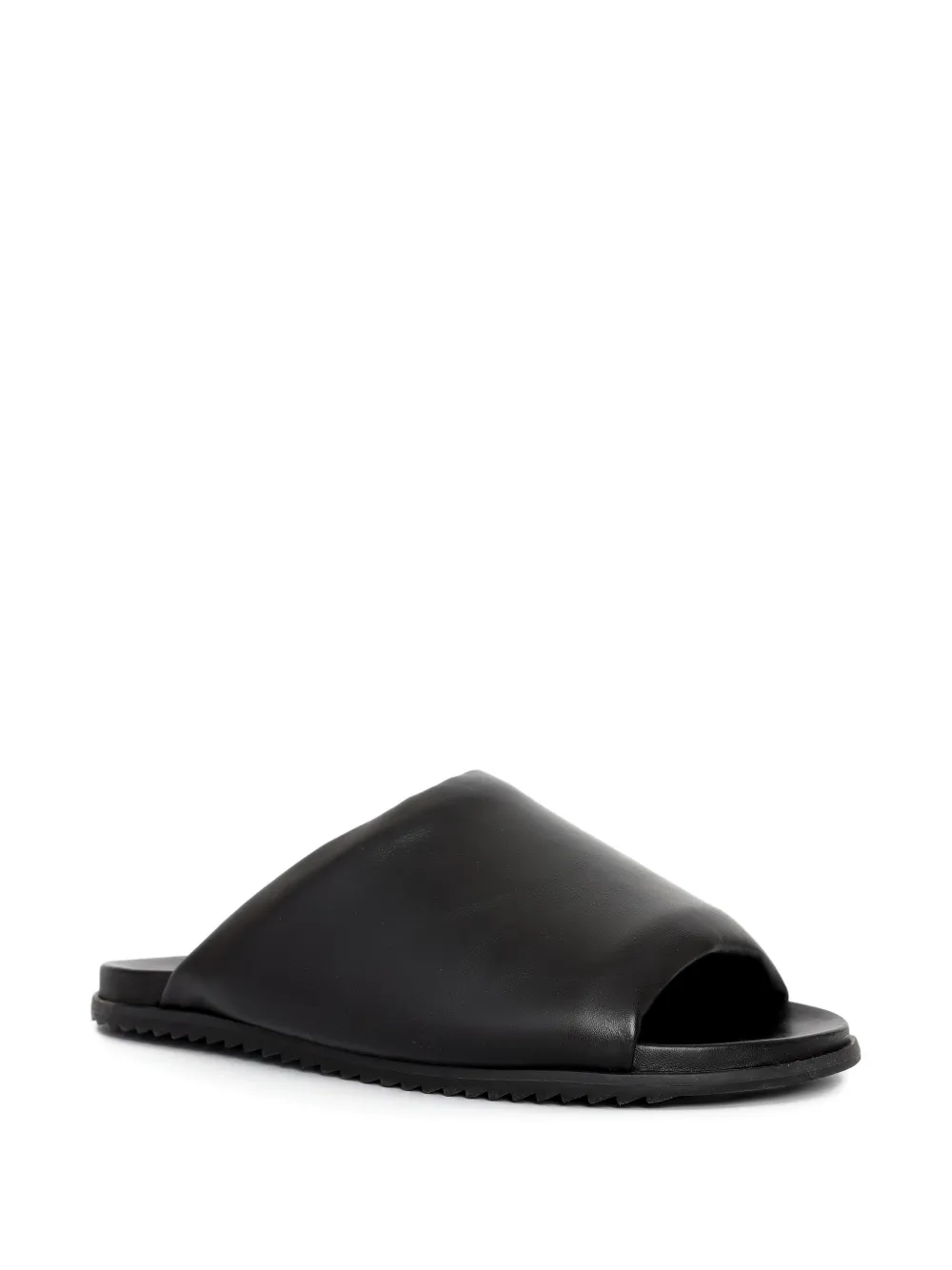 Uma | Raquel Blay Escudo leather open-toe sandals Black