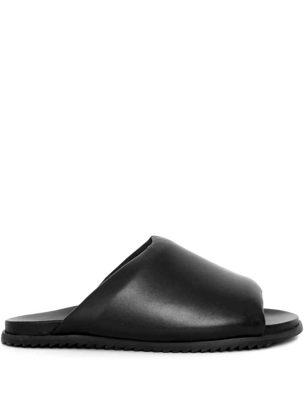 Uma | Raquel Blay Escudo leather open-toe sandals Black