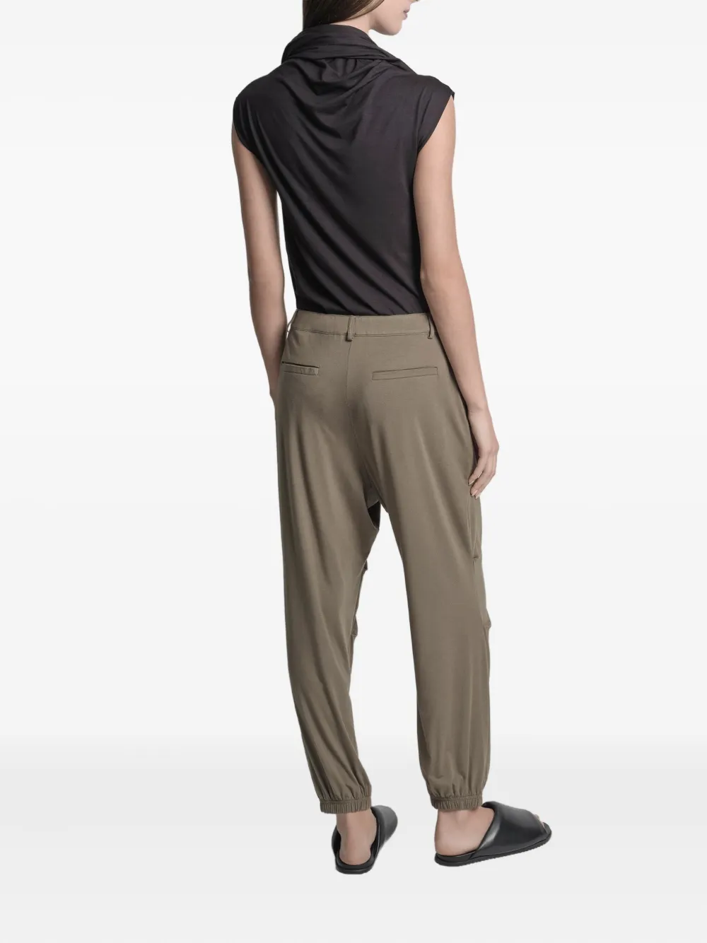 Uma Raquel Davidowicz Detergente Drawstring-cuffed Trousers In Brown