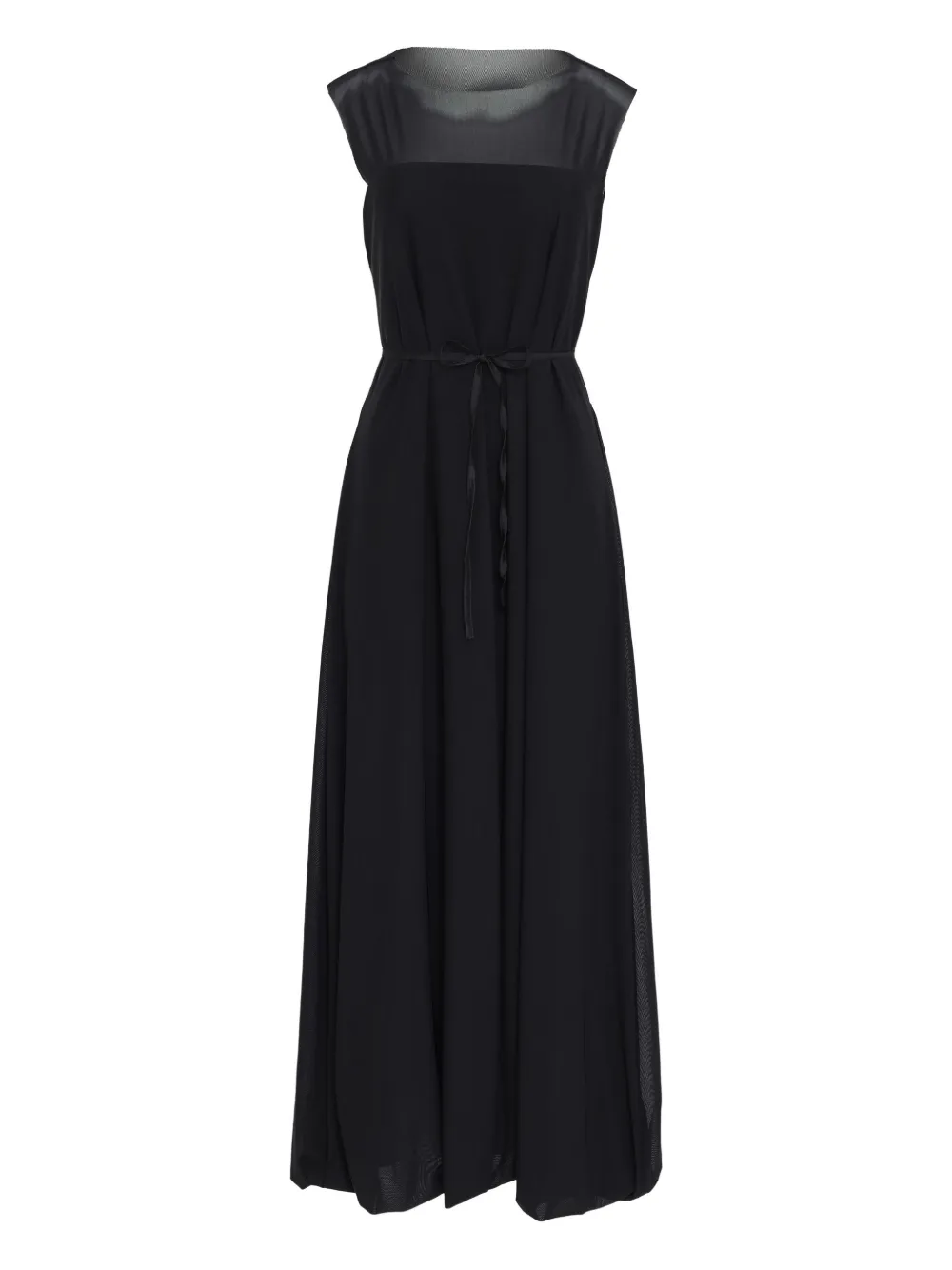 Uma | Raquel Blay semi-sheer panel midi dress | Black | Image 1