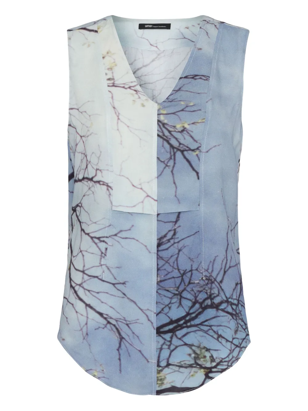 Uma | Raquel Blay Tree-print Sleeveless Top In Blue